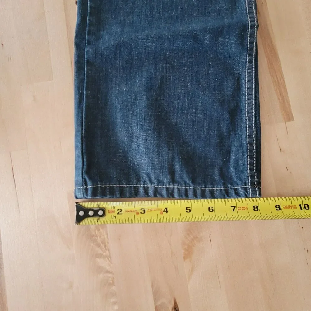 Levis 514 Mens Jeans 33 x 30 Blue Slim Straight Leg Medium Wash Preppy Western - Picture 8 of 11